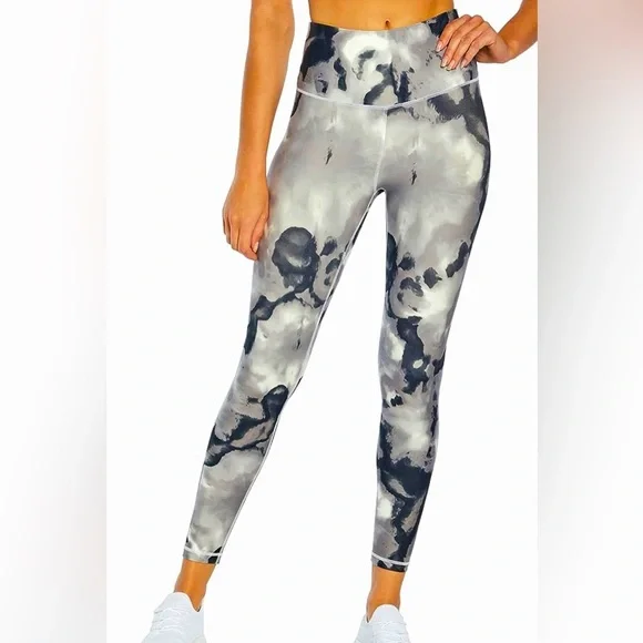 NWT Balance Collection Black Tie Dye Burst compression leggings - Picture 1 of 8